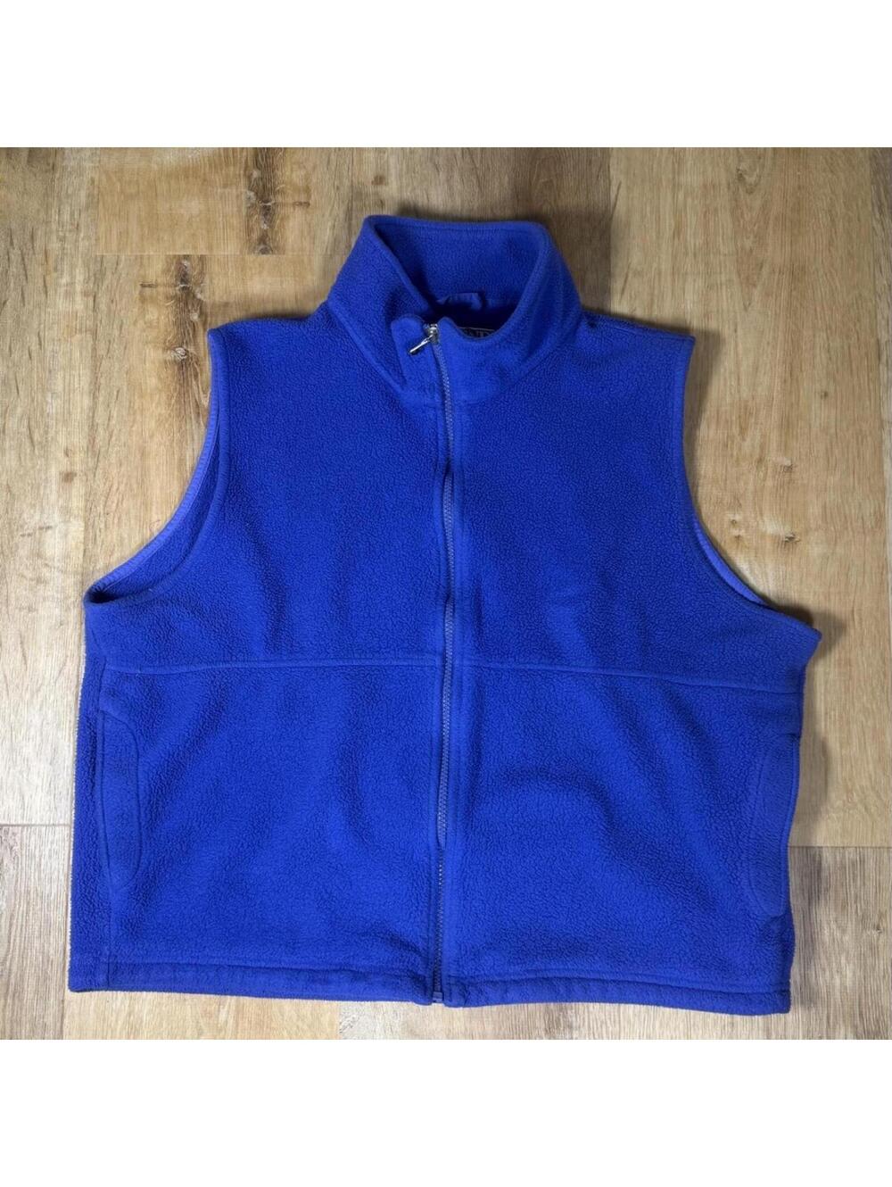 90s Lands' End Fleece Vest – Blue (S)